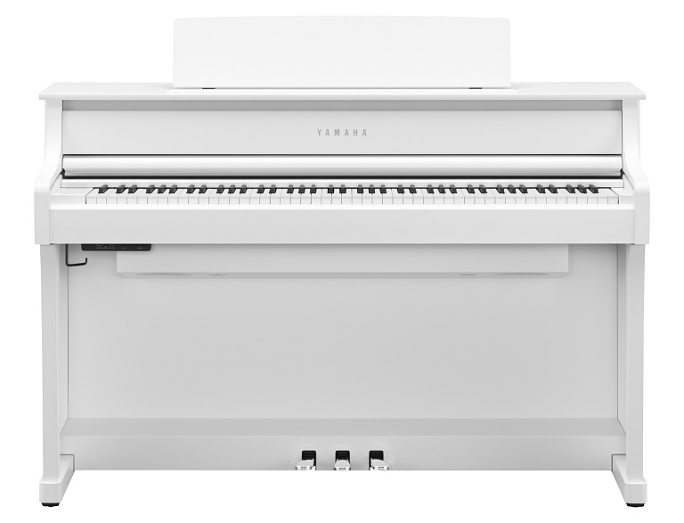Yamaha CLP 875 weiß Frontansicht white, weiß matt